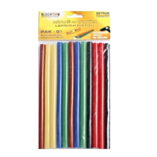 Náplň do tavné pistole - sada 12ks pr. 11,2mm mix barev