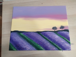 Levandulové pole 50x40cm