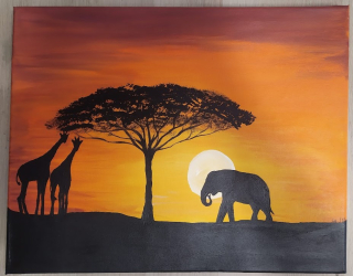 Západ slunce 50x40cm