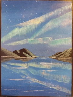 Polární záře 30x40 cm