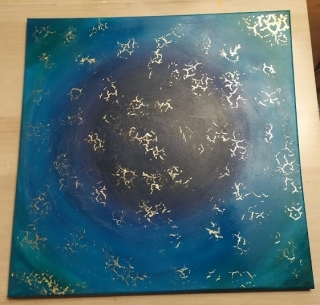 Modrá díra 50x50cm