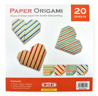 Papíry na origami - srdce velké