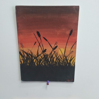 V trávě 18x24cm
