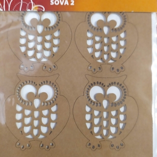 Papírový výřez - sovy 16ks