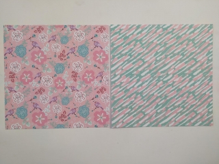 Papír Květy a ptáčci - 20,4x20,4 cm
