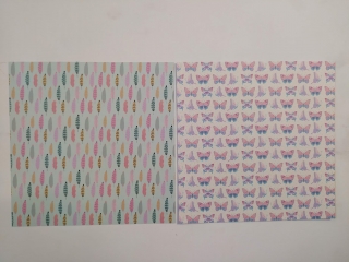 Papír Listy a motýly - 20,4x20,4 cm