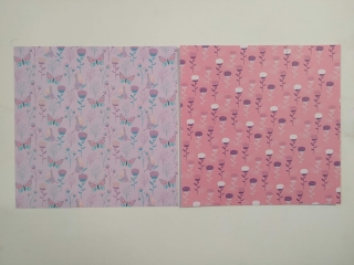 Papír Květiny 3 - 20,4x20,4 cm