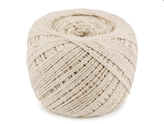 bavlněná příze na macrame 2-2,5 mm - režná 600g