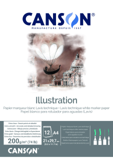 Skicák lepený - Illustration A4 12l 200g