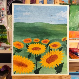 Slunečnice 24x30 cm