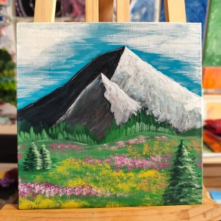 Horská louka IV 20x20 cm