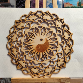 Dekorace na zeď - mandala - jinjang