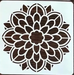Plastová šablona - mandala