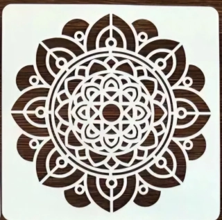 Plastová šablona - mandala