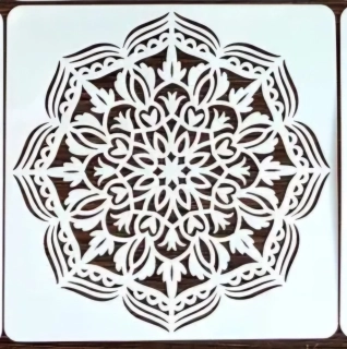 Plastová šablona - mandala