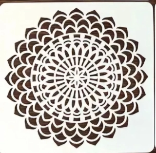 Plastová šablona - mandala