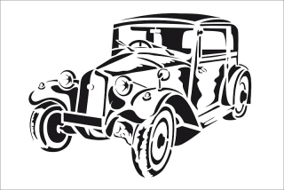 Plastová šablona - auto