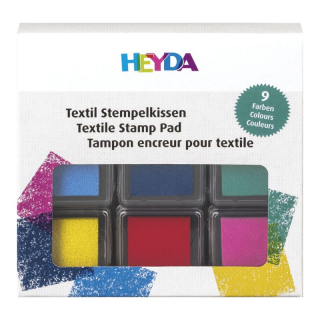 Razítkovací barva na textil Heyda - sada