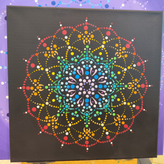 Černá čakrová mandala