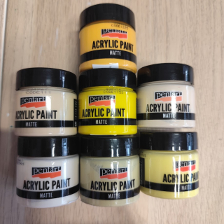 Akrylová barva Pentart 50ml -1- žluté odstíny