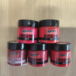 Akrylová barva Pentart 50ml -3- červené odstíny