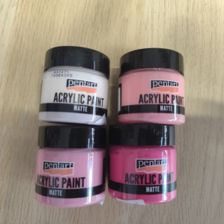 Akrylová barva Pentart 50ml -4- růžové odstíny