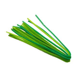 Chlupatý drát 50cm - mix zelená