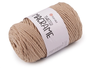 Yarn Art Twisted macrame 4 mm - světle hnědá