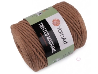 Yarn Art Twisted macrame 4 mm - hnědobéžová