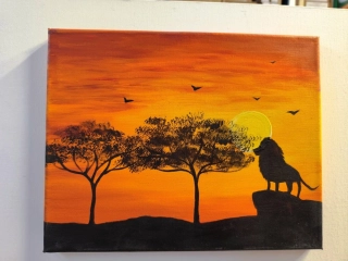 Afrika - lev 30x24cm