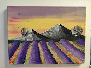Levandule pod horami 30x40 cm