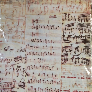 Rýžový papír 50x50cm Noty