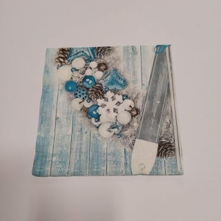 Ubrousek 33x33cm - Věnec a lyže