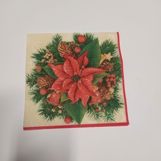 Ubrousek 33x33cm - Vánoční hvězda