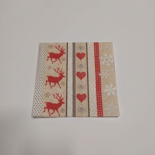 Ubrousek 33x33cm - Vánoční krémové